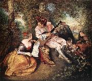 Jean-Antoine Watteau The Love Song Spain oil painting artist